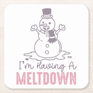 Ik heb een Meltdown - Grappig Snowman Design Kartonnen Onderzetters