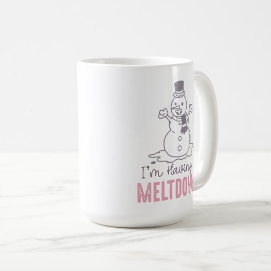 Ik heb een Meltdown - Grappig Snowman Design Koffiemok (Voorkant rechts)