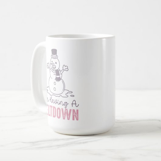 Ik heb een Meltdown - Grappig Snowman Design Koffiemok (Voorkant links)