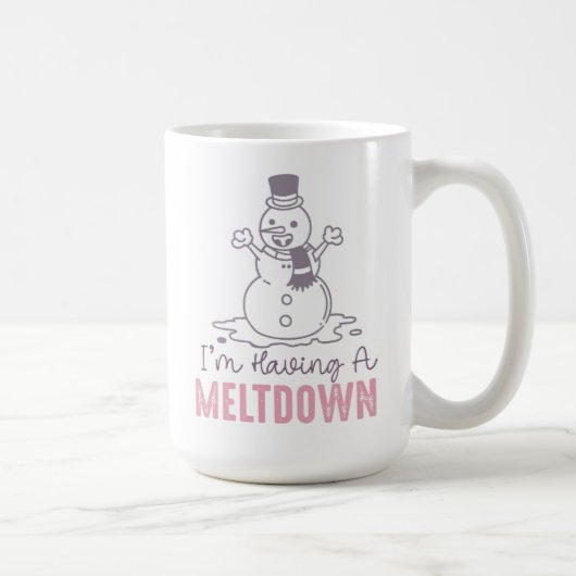 Ik heb een Meltdown - Grappig Snowman Design Koffiemok (Rechts)