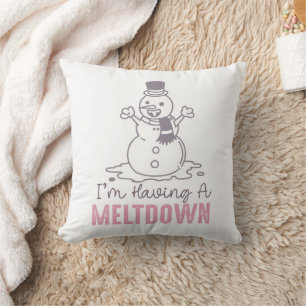 Ik heb een Meltdown - Grappig Snowman Design Kussen