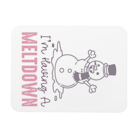 Ik heb een Meltdown - Grappig Snowman Design Magneet (Horizontaal)