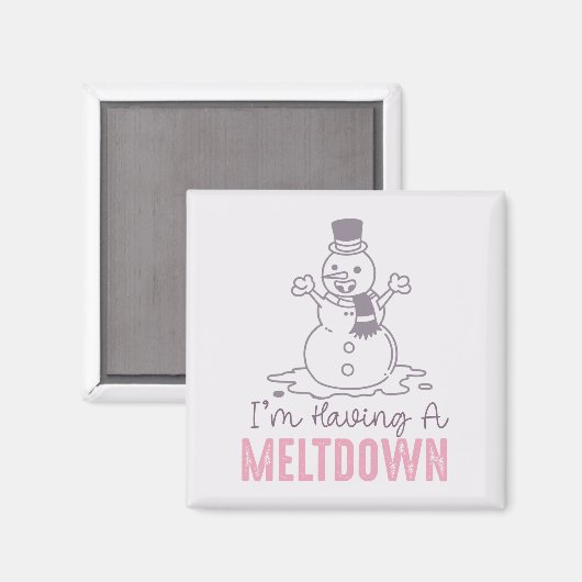 Ik heb een Meltdown - Grappig Snowman Design Magneet (Voorkant / Achterkant)