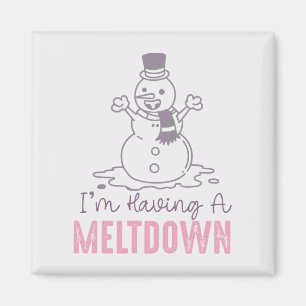 Ik heb een Meltdown - Grappig Snowman Design Magneet