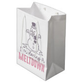 Ik heb een Meltdown - Grappig Snowman Design Medium Cadeauzakje (Voorkant Gekanteld)
