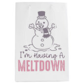 Ik heb een Meltdown - Grappig Snowman Design Medium Cadeauzakje (Voorkant)