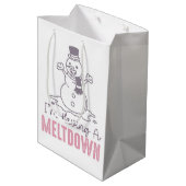Ik heb een Meltdown - Grappig Snowman Design Medium Cadeauzakje (Achterkant Gekanteld)
