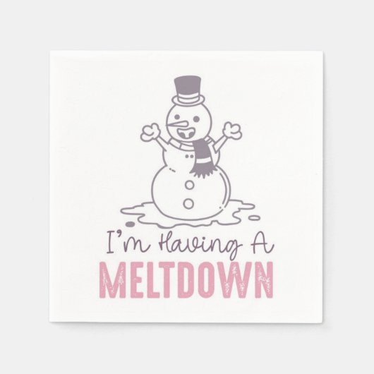 Ik heb een Meltdown - Grappig Snowman Design Servet (Voorkant)