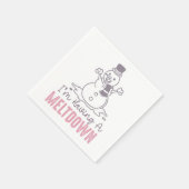 Ik heb een Meltdown - Grappig Snowman Design Servet (Hoek)