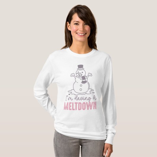 Ik heb een Meltdown - Grappig Snowman Design T-shirt (Voorkant volledig)