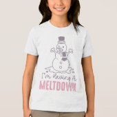 Ik heb een Meltdown - Grappig Snowman Design Tri-Blend Shirt (Voorkant)