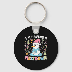 Ik heb een meltdown smeltende ijs snowma sleutelhanger