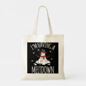 Ik heb een Meltdown Snowman die Funny Xmas uitdeel Tote Bag (Achterkant)