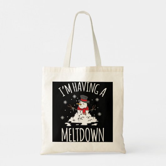 Ik heb een Meltdown Snowman die Funny Xmas uitdeel Tote Bag (Achterkant)