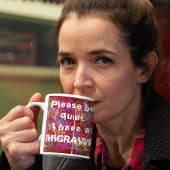 Ik heb een migraine. koffiemok