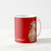 Ik heb een Mok van de caffeine Dachshund nodig (Voorkant rechts)