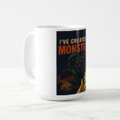 Ik heb een Monstera Retro Horror Plant Gemaakt Koffiemok (Voorkant links)