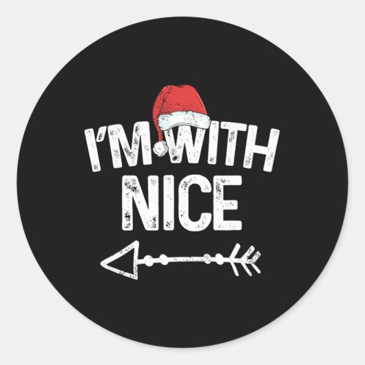 Ik heb een mooi kerstparenkostuum. ronde sticker (Voorkant)