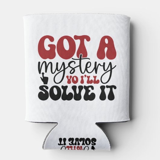 Ik heb een mysterie dat ik zal oplossen. blikjeskoeler (Achterkant)