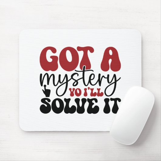 Ik heb een mysterie dat ik zal oplossen. muismat (Met muis)