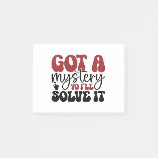 Ik heb een mysterie dat ik zal oplossen. post-it® notes (Voorkant)