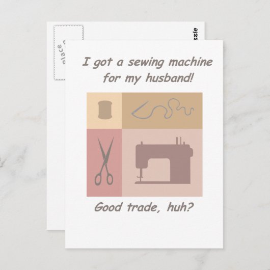 Ik heb een naaimachine briefkaart (Voorkant / Achterkant)