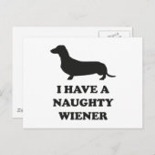 Ik heb een Naughty Wiener Briefkaart (Voorkant / Achterkant)