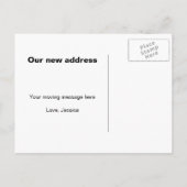 Ik heb een nieuw adres briefkaart verplaatst met l (Achterkant)