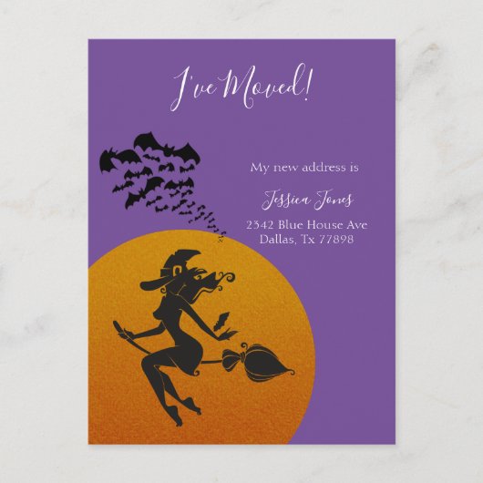 Ik heb een nieuw adresbericht verplaatst om Hallow Aankondigingskaart (Voorkant)