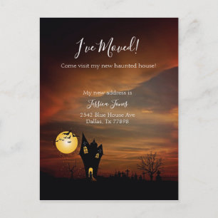 Ik heb een nieuw adresbericht verplaatst om Hallow Aankondigingskaart