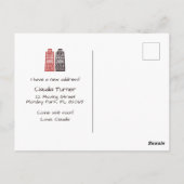 Ik heb een nieuwe adresbewegende mededeling geplaa briefkaart (Achterkant)