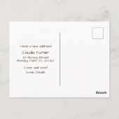 Ik heb een nieuwe adresbewegende mededeling geplaa briefkaart (Achterkant)