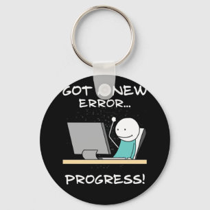 Ik heb een nieuwe fout. Funny Programmer Gift Sleutelhanger
