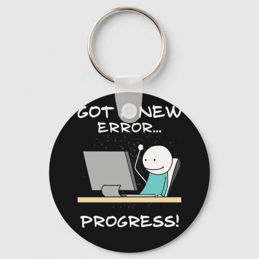 Ik heb een nieuwe fout. Funny Programmer Gift Sleutelhanger (Voorkant)