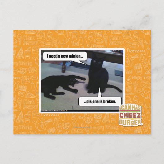 Ik heb een nieuwe minion nodig briefkaart (Voorkant)