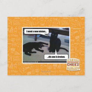 Ik heb een nieuwe minion nodig briefkaart