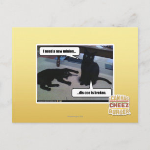 Ik heb een nieuwe minion nodig briefkaart