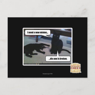Ik heb een nieuwe minion nodig briefkaart