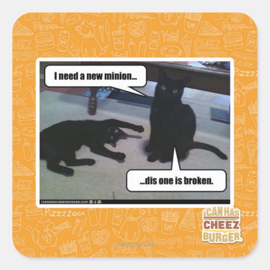Ik heb een nieuwe minion nodig vierkante sticker (Voorkant)