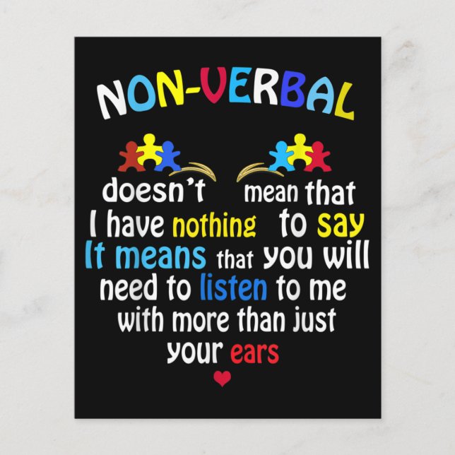 Ik heb een non-verbaal autisme-bewustzijn.. een pu (Voorkant)