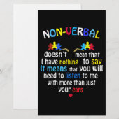 Ik heb een non-verbaal autisme-bewustzijn.. een pu briefpapier (Voorkant / Achterkant)