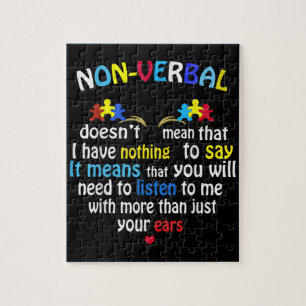 Ik heb een non-verbaal autisme-bewustzijn.. een pu legpuzzel