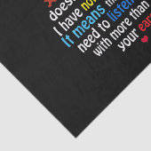 Ik heb een non-verbaal autisme-bewustzijn.. een pu tissuepapier (Detail)