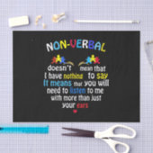 Ik heb een non-verbaal autisme-bewustzijn.. een pu tissuepapier (Craft)