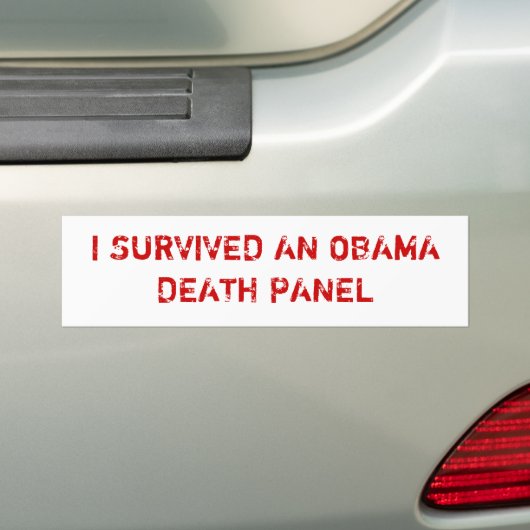 IK HEB EEN OBAMA-DEATH PANEL OVERLEVEN BUMPERSTICKER (Op auto)