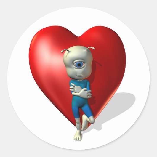 Ik heb een oogje op je ronde sticker (Voorkant)