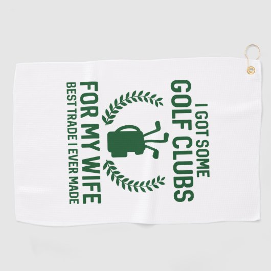 Ik heb een paar clubs voor mijn vrouw golfhanddoek (Horizontaal)