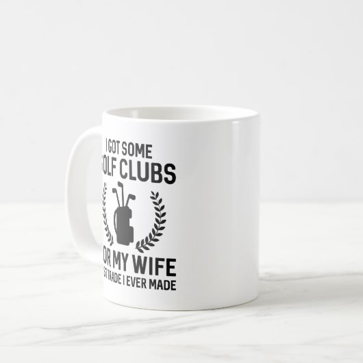 Ik heb een paar clubs voor mijn vrouw koffiemok (Voorkant links)