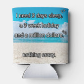 Ik heb een pauze nodig blikjeskoeler (Achterkant)