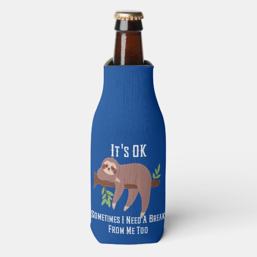 Ik heb een pauze nodig flesjeskoeler (Fles Voorkant)